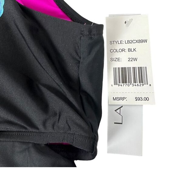 La Blanca Women's Plus Size 22W Prism Palm Bandeau Bikini Top - Picture 5 of 10